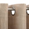 Cortina Opaca Con Ojales Look De Lino Beige 290x245 Cm Vidaxl