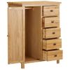 Armario De Madera Maciza De Roble 76x52x105 Cm Vidaxl