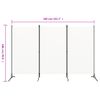 Biombo Divisor De 3 Paneles Tela Blanco 260x180 Cm Vidaxl