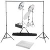 Kit De Estudio Fotográfico Con Set De Luces Y Fondo Vidaxl