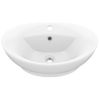 Lavabo Lujoso Con Rebosadero Cerámica Blanco Mate 58,5x39 Cm