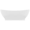 Lavabo Lujoso Con Rebosadero Cerámica Blanco Mate 58,5x39 Cm