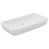 Lavabo De Lujo De Cerámica Rectangular Blanco Mate 71x38 Cm Vidaxl