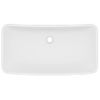 Lavabo De Lujo De Cerámica Rectangular Blanco Mate 71x38 Cm Vidaxl