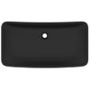 Lavabo De Lujo De Cerámica Rectangular Negro Mate 71x38 Cm