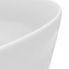 Lavabo De Lujo Redondo Cerámica Blanco Mate 40x15 Cm Vidaxl