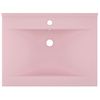 Lavabo De Lujo Con Grifo Cerámica 60x46 Cm Rosa Mate