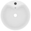 Lavabo Lujo Con Rebosadero Cerámica Blanco Mate 36x13 Cm Vidaxl