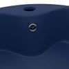 Lavabo Lujo Con Rebosadero Cerámica Azul Oscuro Mate 36x13 Cm