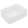 Lavabo De Lujo De Cerámica Blanco Mate 41x30x12 Cm Vidaxl