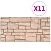 Paneles De Pared 3d Con Diseño De Ladrillo Beige 11 Piezas Eps Vidaxl