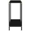 Mesa De Consola Negro Vidrio Templado 60x35x75 Cm Vidaxl