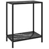 Mesa De Consola Negro Vidrio Templado 60x35x75 Cm Vidaxl