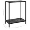 Mesa De Consola Negro Vidrio Templado 60x35x75 Cm Vidaxl