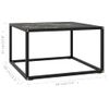 Mesa De Centro Negra Con Vidrio De Mármol Negro 60x60x35 Cm Vidaxl