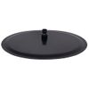 Cabezal De Ducha Efecto Lluvia Acero Inox Redondo Negro 40 Cm