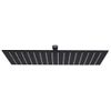 Cabezal Ducha Efecto Lluvia Acero Inox Cuadrado Negro 40x30 Cm