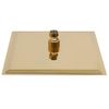 Cabezal Ducha Efecto Lluvia Acero Inox Cuadrado Dorado 20x20 Cm Vidaxl