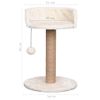 Árbol Para Gatos Con Poste Rascador Hierba Marina 49 Cm Vidaxl