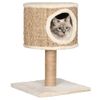 Árbol Para Gatos Con Casa Y Poste Rascador 52 Cm Hierba Marina Vidaxl