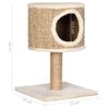 Árbol Para Gatos Con Casa Y Poste Rascador 52 Cm Hierba Marina Vidaxl