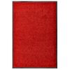 Felpudo Lavable Rojo 60x90 Cm Vidaxl