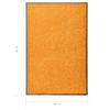 Felpudo Lavable Naranja 60x90 Cm Vidaxl