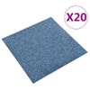 Baldosas De Suelo De Moqueta 20 Uds 5 M² 50x50 Cm Azul Vidaxl