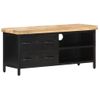 Mueble Para Tv De Madera Maciza De Mango Rugosa 90x30x41 Cm Vidaxl