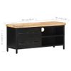 Mueble Para Tv De Madera Maciza De Mango Rugosa 90x30x41 Cm Vidaxl