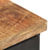 Mesita De Noche De Madera Maciza De Mango Rugosa 40x30x52 Cm Vidaxl