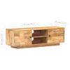 Mueble Para Tv De Madera Maciza De Mango 116x30x35 Cm Vidaxl