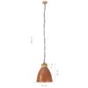 Lámpara Colgante Industrial Hierro Cobre Y Madera 35 Cm E27 Vidaxl