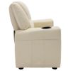 Rogal Sillón Reclinable De Piel Sintética Blanco Crema Rogal