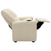 Rogal Sillón Reclinable De Piel Sintética Blanco Crema Rogal