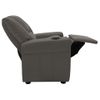 Rogal Sillón Reclinable De Cuero Sintético Gris Rogal