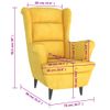 Sillón De Terciopelo Amarillo Mostaza Vidaxl