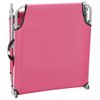 Tumbona Plegable De Acero Y Tela Rosa Vidaxl