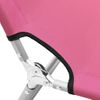 Tumbona Plegable De Acero Y Tela Rosa Vidaxl