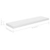 Estante Flotante De Pared Blanco Brillante Mdf 90x23,5x3,8 Cm Vidaxl