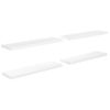 Estante Flotante De Pared 4 Uds Mdf Blanco Brillo 90x23,5x3,8cm Vidaxl