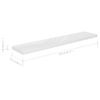 Estante Flotante Pared 2 Uds Mdf Blanco Brillo 120x23,5x3,8 Cm Vidaxl