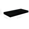 Estante Flotante De Pared 4 Uds Mdf Negro Brillo 50x23x3,8 Cm Vidaxl