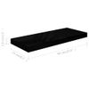 Estante Flotante De Pared 2 Uds Mdf Negro Brillo 60x23,5x3,8 Cm Vidaxl