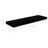 Estante Flotante De Pared 2 Uds Mdf Negro Brillo 80x23,5x3,8 Cm Vidaxl