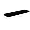 Estantes Flotantes Pared 2 Uds Mdf Negro Brillo 90x23,5x3,8 Cm Vidaxl