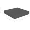 Estante Flotante De Pared Mdf Gris Brillo 23x23,5x3,8 Cm Vidaxl