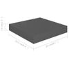 Estante Flotante De Pared 4 Uds Mdf Gris Brillo 23x23,5x3,8 Cm Vidaxl