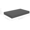 Estantes Flotantes De Pared 2 Uds Mdf Gris Brillo 40x23x3,8 Cm Vidaxl