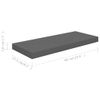 Estante Flotante De Pared Mdf Gris Brillo 60x23,5x3,8 Cm Vidaxl